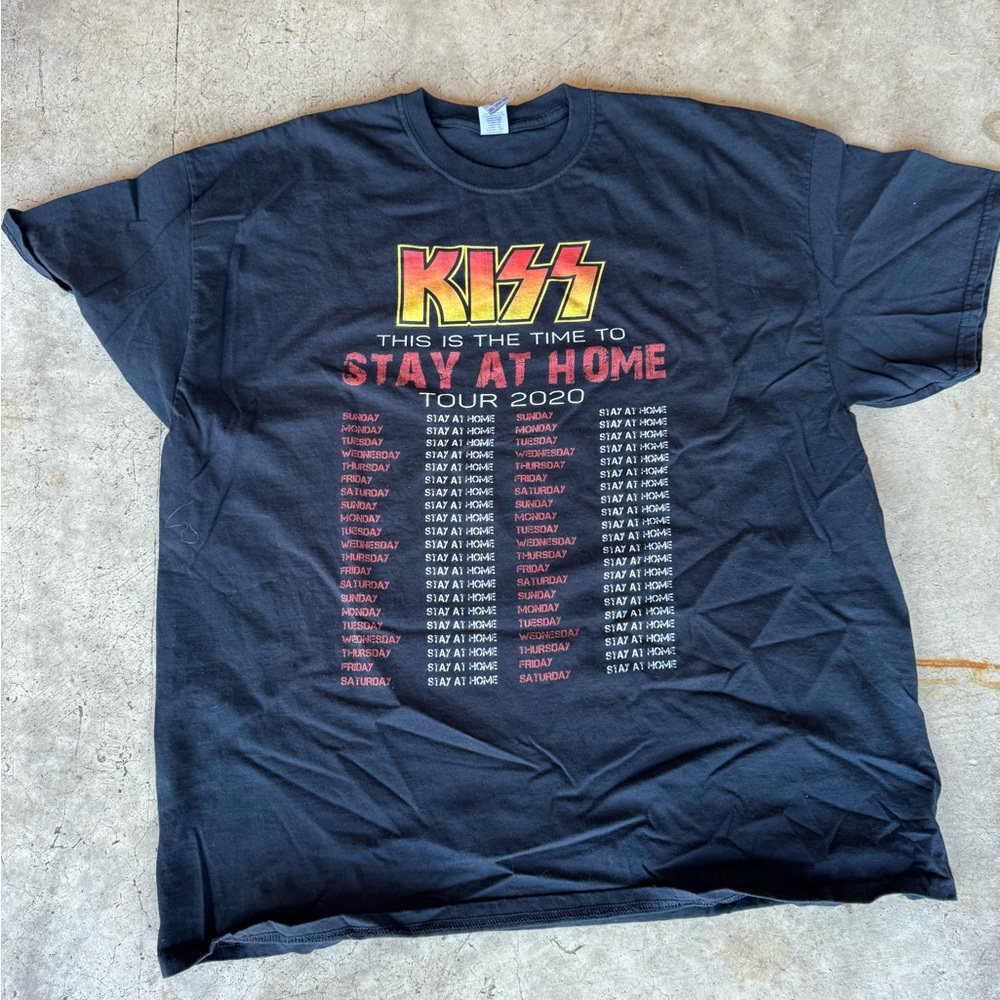 Kiss stay home shirt